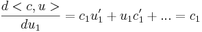  \frac{d<c,u>}{du_1} = c_1u_1' + u_1c_1' + ... = c_1